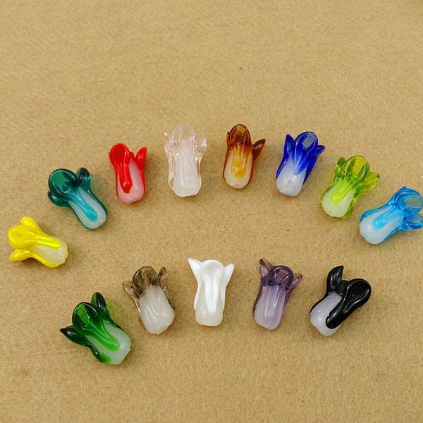 

10x20mm diy jewelry making accessories cabbage lampwork glass beads 50pcs/lot fashion jewelry findings handmade lampwork beads, Black