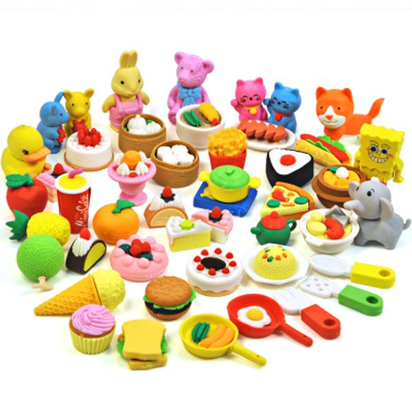 

novelty cute erasers for kids animal eraser kawaii cartoon rubber eraser set creative gifts for kids