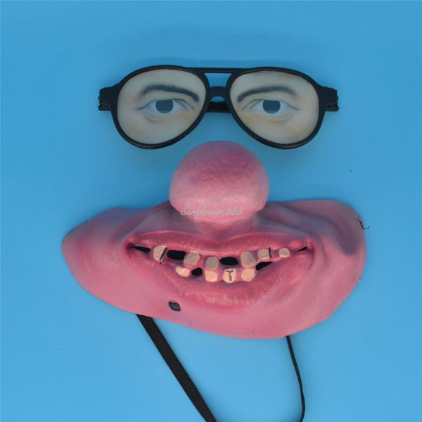 

fun scary mask joke glasses clown latex masks vampire cosplay costume for party halloween fool's day
