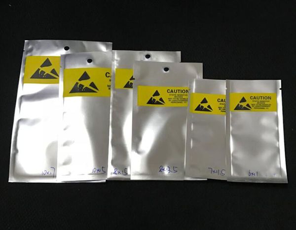 

open esd 8*15cm plastic packing bag antistatic anti-static for phone flex cable baery plastic package pouch yellow label