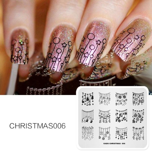 

nail stamping templates polish stamp christmas beauty design manicure template new arrival stencil art pattern plates, White