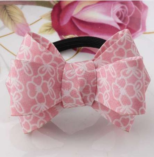 

new big bow dot flower scrunchy women girls hair accessories ponytail hair ornaments elastic band sweet gum for hair