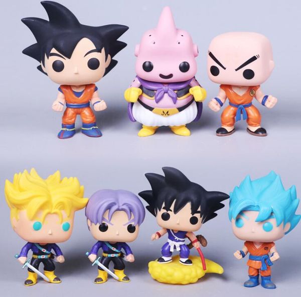 

funko pop dragon ball z action figure goku vegeta buu krillin cell piccolo torankusu action doll super saiyan model toy gift