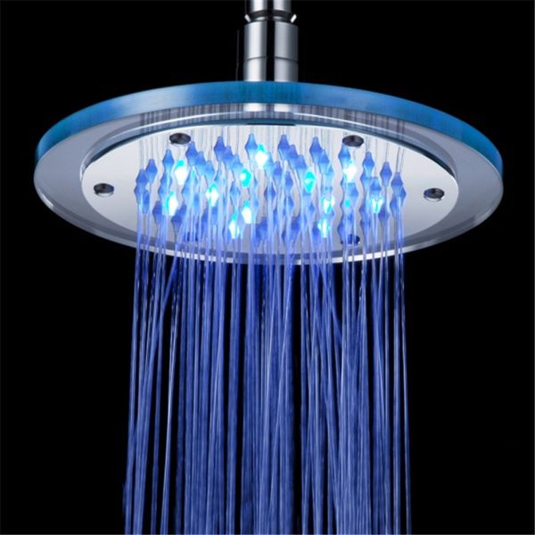 

luxury bathroom led shower heads color changes shower faucet temperature controlled led head polished design ld8030-a4