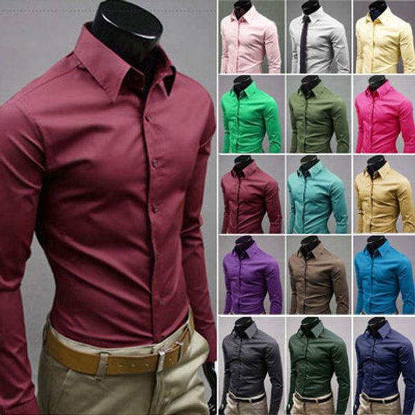 

asia size] new 2020 wholesale men shirt british style long-sleeve male slim casual clothes men's cothing white black shirt