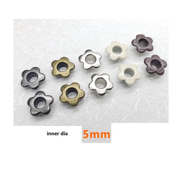 

new flower metal eyelets hole 5mm leathercraft diy scrapbooking shoes boots belt cap bag tags clothes bags accessories free, Black