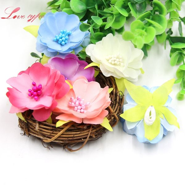 2019 Decorations Artificial Dried Flowers High Quality New DIY Silk Artificial Flowers Head For Home Garden Party Wedding Car Decoration From