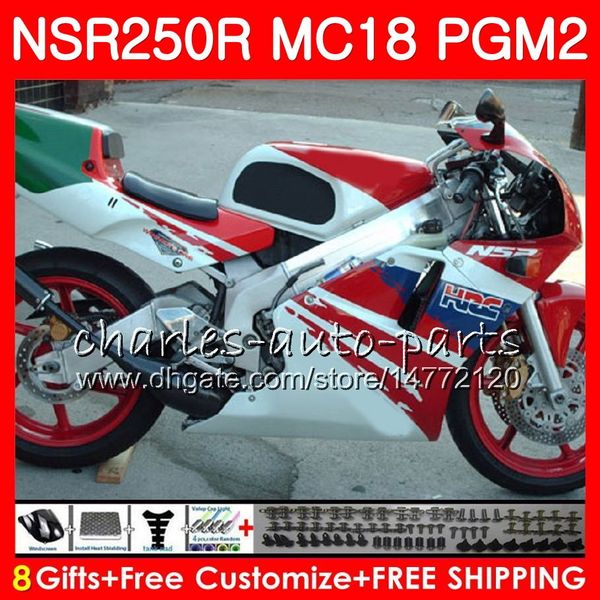 Комбинезоны для Honda NSR250R MC16 MC18 PGM2 NS250 88 89 78HM.84 NSR 250 R NSR250 R RR NSR250RR NSR 250R 88 89 1988 1989 обтекатель комплект красный белый новый