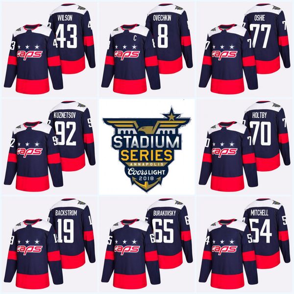 

Womens 2018 Stadium Series Washington Capitals Alex Ovechkin T.J. Oshie Nicklas Backstrom Evgeny Kuznetsov Braden Holtby Ice Hockey Jerseys