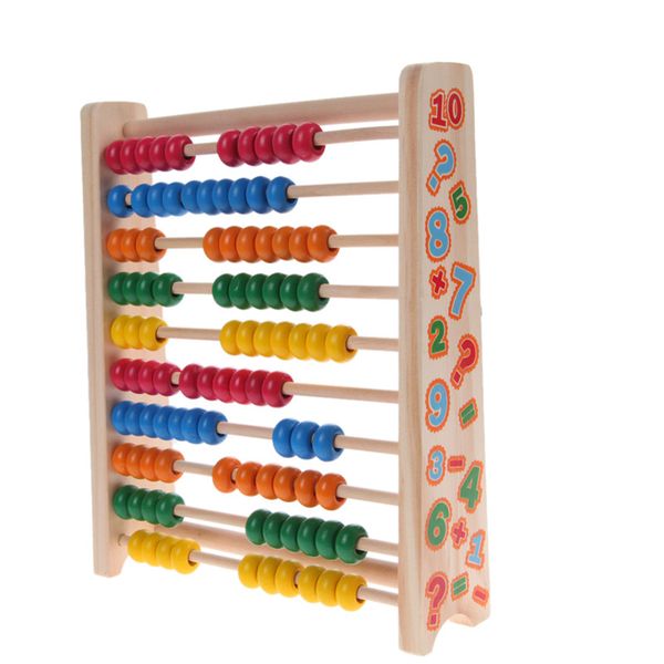 B Blesiya Kids Developing Toy Wood Beads Frame Abacus Calculator for Math Counting