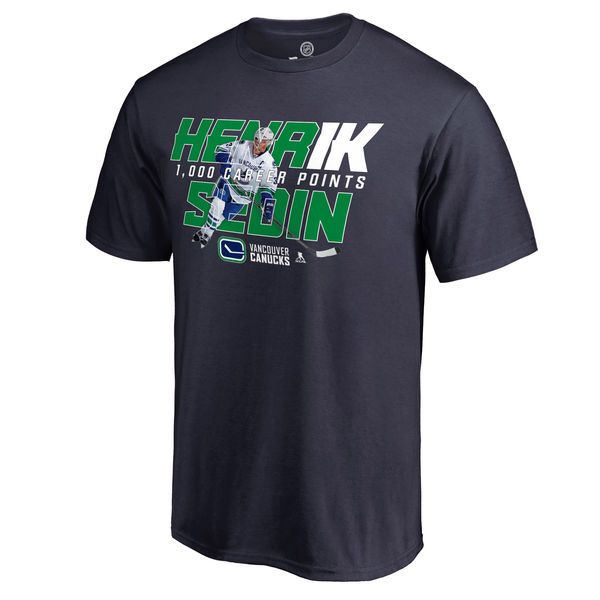 

17-18 new season NHL Vancouver Canucks Daniel Sedin Ryan Miller Henrik Sedin any custom Name & Number T-Shirt