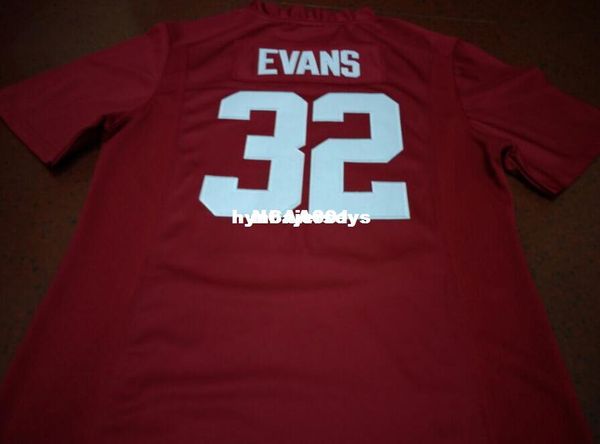 

men #32 rashaan evans alabama crimson tide red black white college jersey or custom any name or number jersey, Black;red