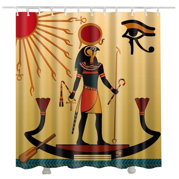 

the eye of horus shower curtain waterproof fabric printed egyptian cross sun god bathroom curtain