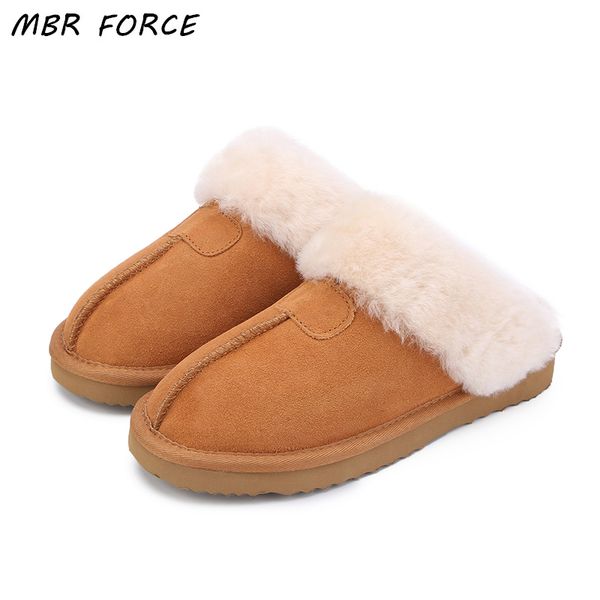 

mbr force natural fur slippers fashion female winter slippers women warm indoor slippers quality soft wool lady home shoes, Black
