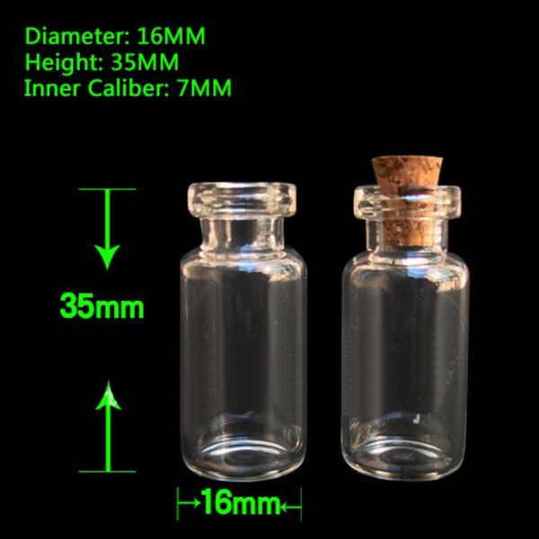 2 мл маленькие бутылки прозрачные мини-стеклянные банки с пробковыми пробками ТОП-сообщение свадьбы желание ювелирные изделия кулон подвески комплект партии сувениры
