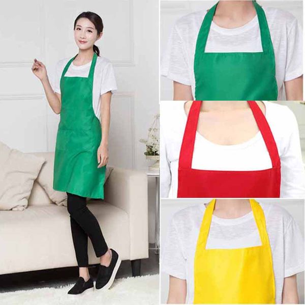 

1pc fashion lady women apron home house kitchen chef butcher restaurant cooking baking dress women plain apron with front pocket
