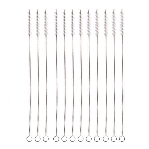 

stainless steel nylon straw cleaning reusable brush drinking skinny pipe tube cleaner baby bottle clean tools