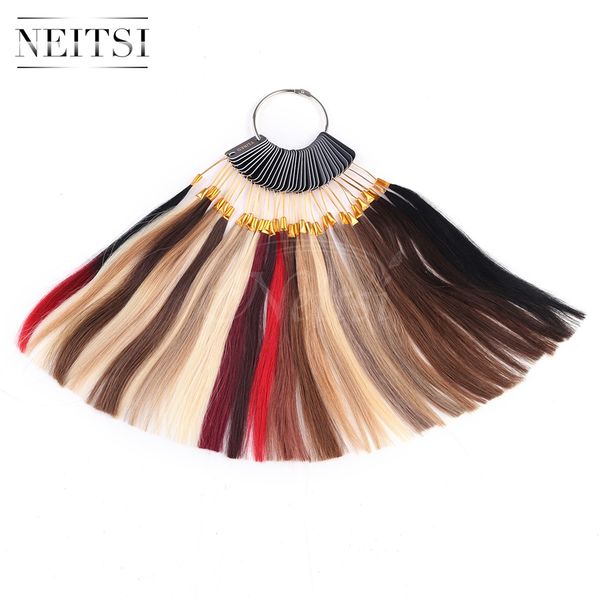 

neitsi human hair 30 color rings/color charts for human hair extensions & salon dyeing sample can be dyed fast shipping