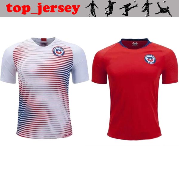 

2019 chile men occer jer ey 19 20 alexi home red away white valdivia vidal h uazo medel e varga chile world cup football hirt 2020, Black;yellow
