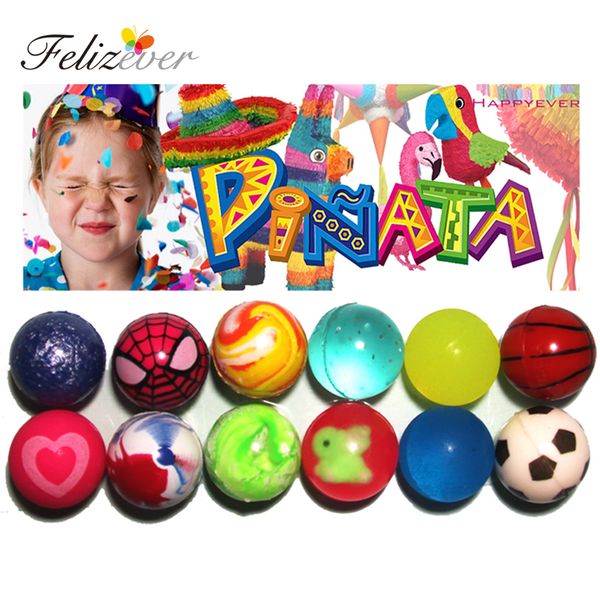 

12pcs 27mm assorted high bounce rubber ball small bouncy ball pinata fillers kids toy party favor bag gifts treat bag goody