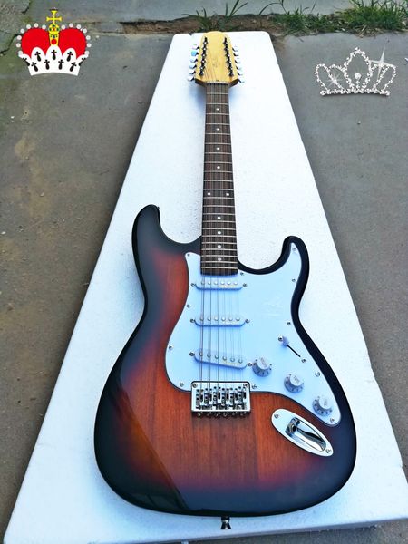 

factory wholesale low price gyst-1051 3ts color solid mahogany body rosewood fretboard 12 strings electric guitar, ing