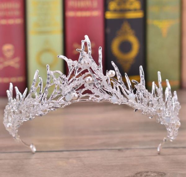 

bridal headwear princess crown wedding dress 2018 new crystal crown hoop, Silver