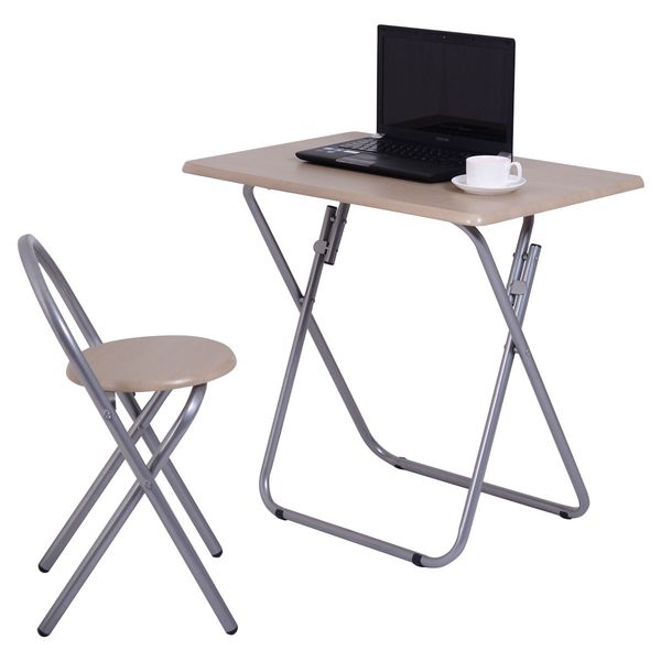 2020 Folding Study Writing Desk Table Chair Set Kids Student