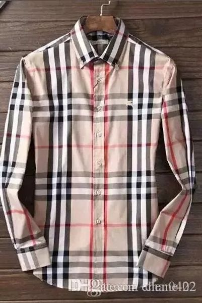 

2018 brand men 039 bu ine ca ual hirt men 039 long leeve triped lim fit ocial male hirt new fa hion plaid hirt 01