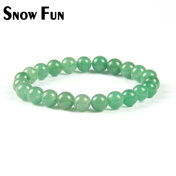

snow fun new arrival 8mm aventurine stone bracelet, Golden;silver