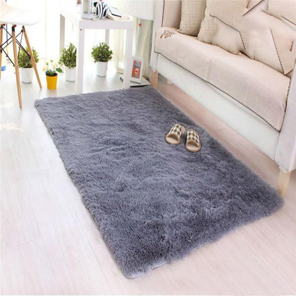 

soft carpet livingroom 1 pc 40*60cm fluffy rugs anti-skid shaggy area rug dining room home bedroom carpet floor mat