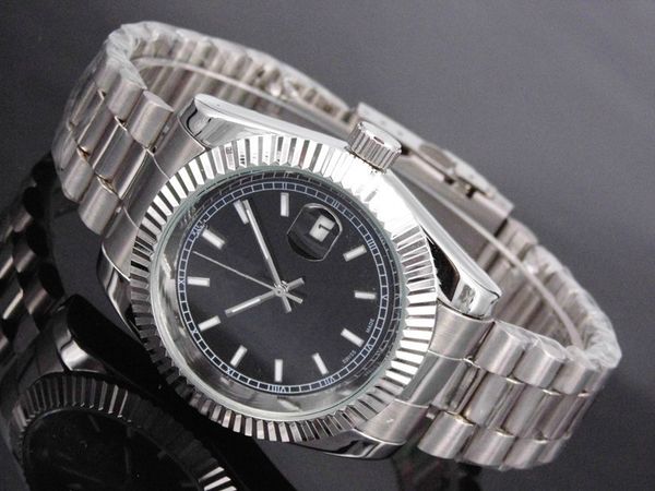 

relogio masculino мужские часы роскошные платья дизайнер моды черный циферблат календарь золотой браслет складной Застежка мастер мужской 2015 подарки пары