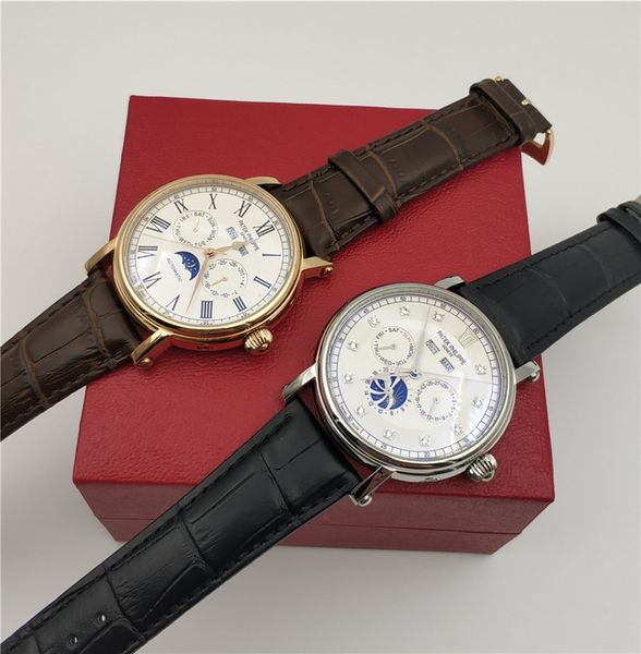 

лучшие товары montre homme мужские часы relogio 40 мм высокое качество автоматическая дата роскошные мода мужская стальной пояс спортивные ч, Slivery;brown