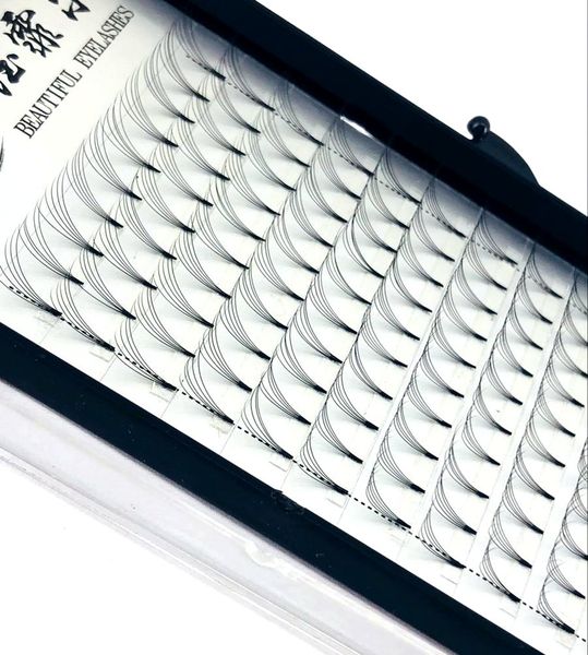 

new 5d russian volume eyelashes extension short stem pre made fans c/d curl 0.07/0.1mm mink lash eyelash individual extensions