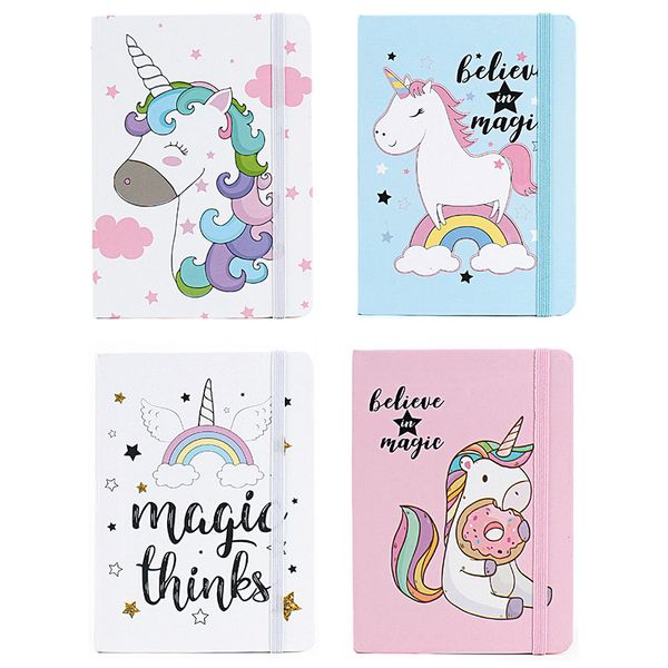 

cute kawaii unicorn printing notcartoon diary planner notepad for kids gift korean student office school stationery, Purple;pink