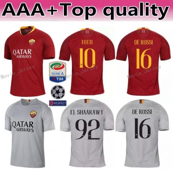 

FC Soccer Jersey AS Roma 2018 2019 Men Red 1 OLSEN 27 PASTORE 8 PEROTTI 11 KOLAROV 7 PELLEGRINI Football Shirt Kits Uniform