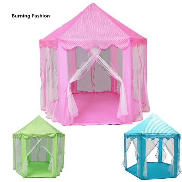 

south korea's princess hexagon castle super tulle children's tent doll house super game room mosquito
