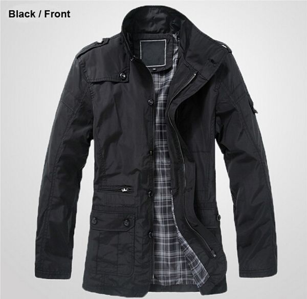 

men's autumn brand jackets 2018 winter warm jacket for mens jackets and coats outwear spring collar overcoat plus size 5xl, Black;brown