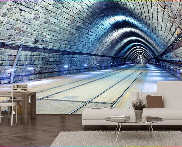 

3d wallpaper custom p three-dimensional extended space space tunnel bar 3d wall murals wallpaper for walls 3 d living room