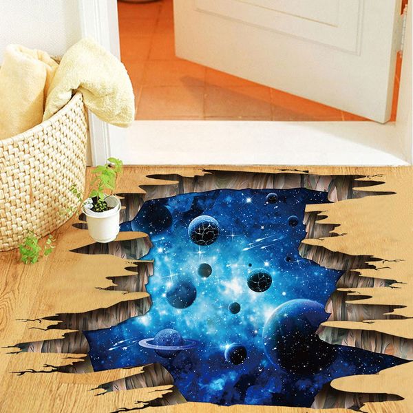 Hot Sale New 3d Floor Wall Stickers Galaxy Universal Wallpaper For Home Decoration Boy S Living Room Tree Wall Mural Decal Tree Wall Sticker From
