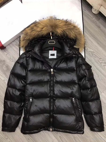 

2018 men anorak winter jacket uk popular winter jacketreal fur warm plus size man down and parka anorak jacket, Black