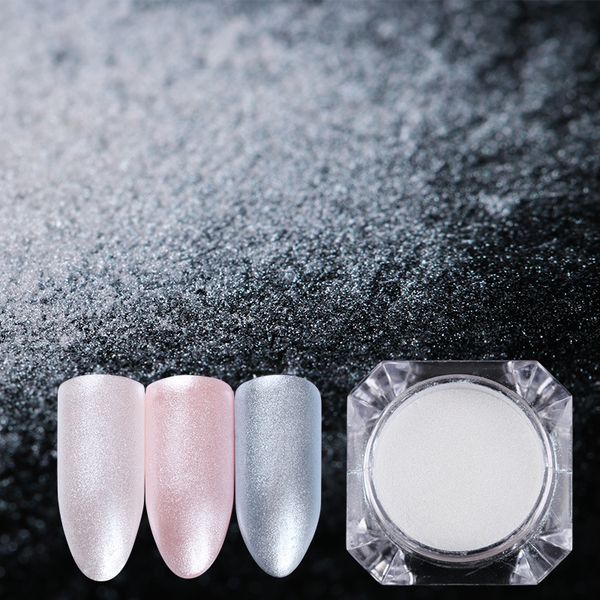 

born pretty diamond pearl mermaid powder 1.5g shining white nail art glitter powder decoration, Silver;gold
