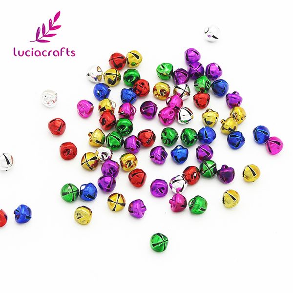 

lucia crafts 8mm mix jingle bell pendants hanging for christmas tree ornaments diy party decoration (48pcs/lot) 18020806(8a48