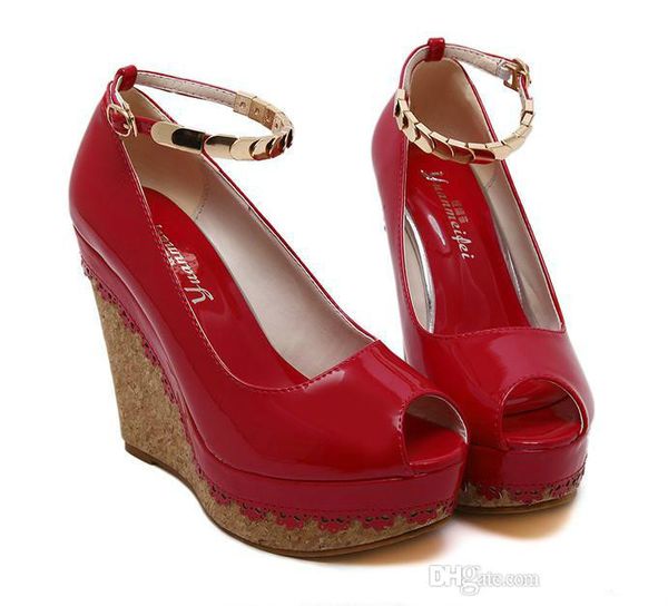 

ladies wedges boots sandals fashion wedges heel 3 colors new autumn shoes, Black
