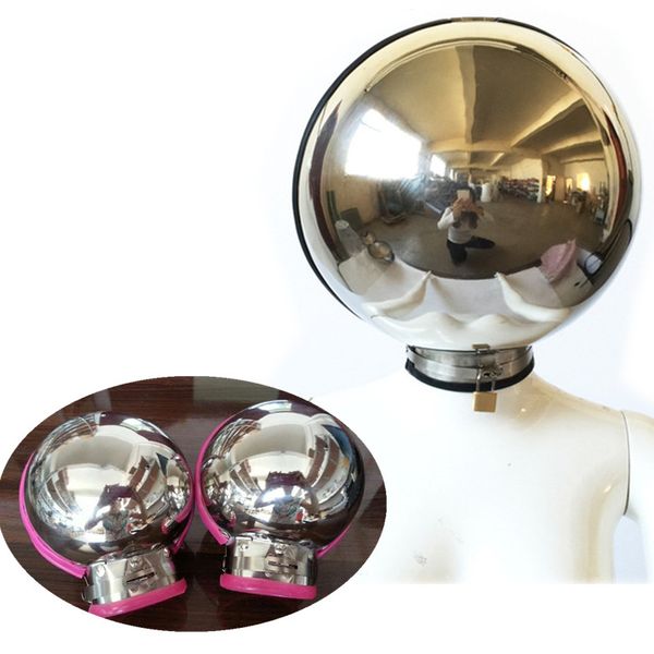 

for g7-83jouets fist steel new stainless gloves bondage design spherical helmet constraint set wrist game sexuelstoys couple kits cnfj