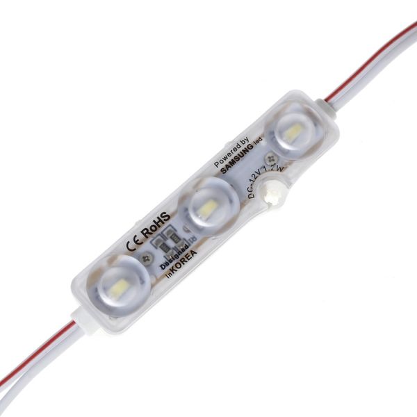 

ip68 injection led module 5630 1.5w 3leds sign backlights waterproof red white blue 12v 60lm each advertising light