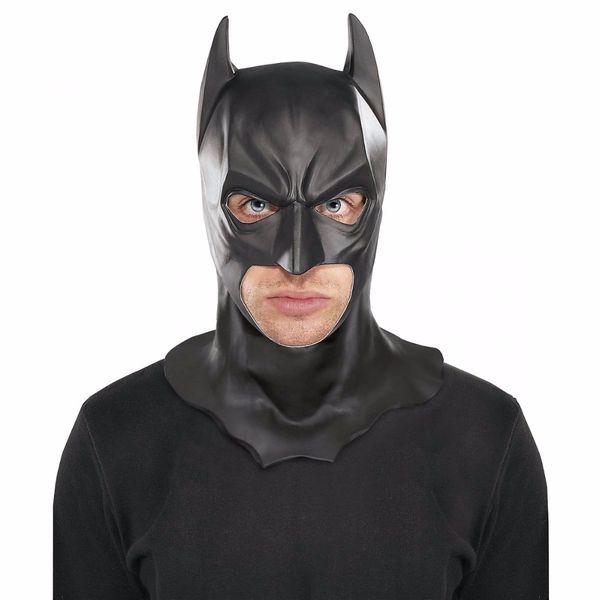 

realistic halloween full face latex batman mask costume superhero the dark knight rises movie party masks carnival cosplay props