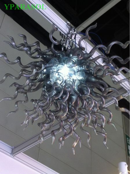 

new arrival pretty grey colored blown glass chandeliers art decor modern crystal glass chihuly chandelier lighting for home
