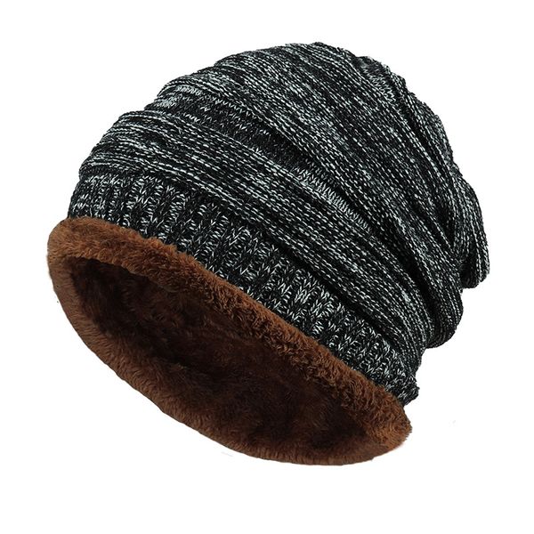 

2018 men beanies knit hat winter cap for man knitted cap boys thicken hedging cap balaclava skullies fashion warm knit beanie, Blue;gray