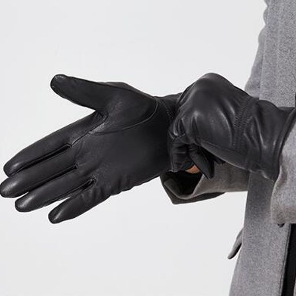 

2018 new arrivals flexibility full leather cutting natural genuine leather gloves for men winter autumn factory prwsr304, Blue;gray