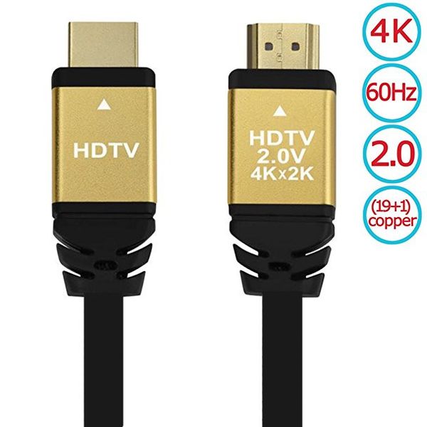 

v2 hdmi cable high speed 19+1 pure copper 4k hdtv v2.0 60hz 1.5m supports 2160p 1080p 3d ethernet gold plated connectors pc ps engineering